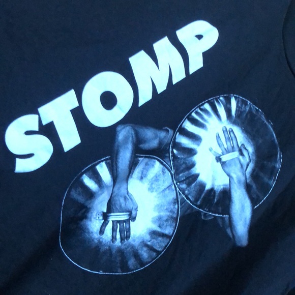 Authentic STOMP Show Graphics Short Sleeve Black Tee Shirt Top Adult Large L - Picture 2 of 6